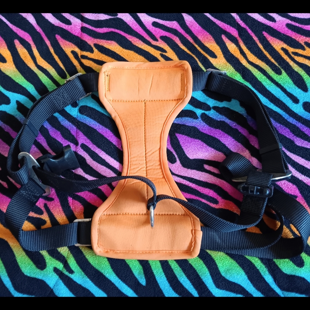 🖤🧡 Harley Davidson Dog Car Harness Large Biker Motorcycle Pet Orange Black - Picture 5 of 8